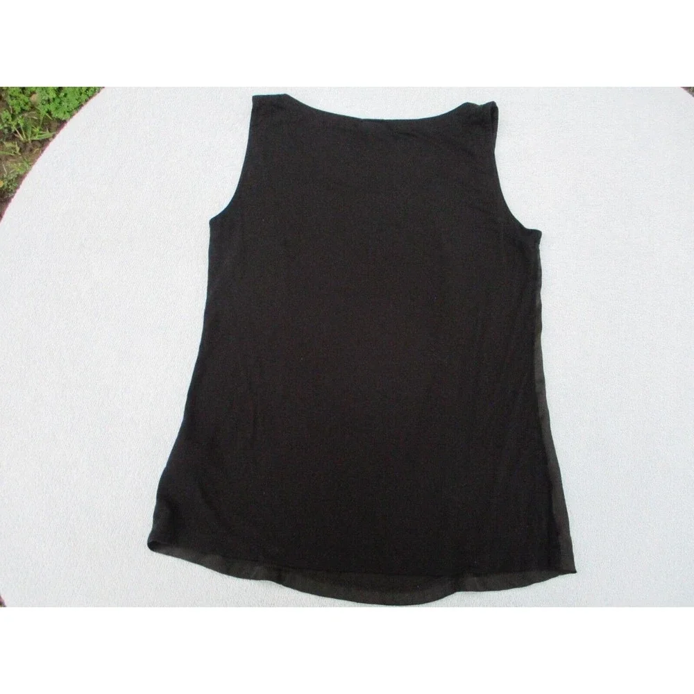 DKNY Sleeveless Tank Top Women's Size XS Silky Black Bodycon Y2K Business - Picture 12 of 14